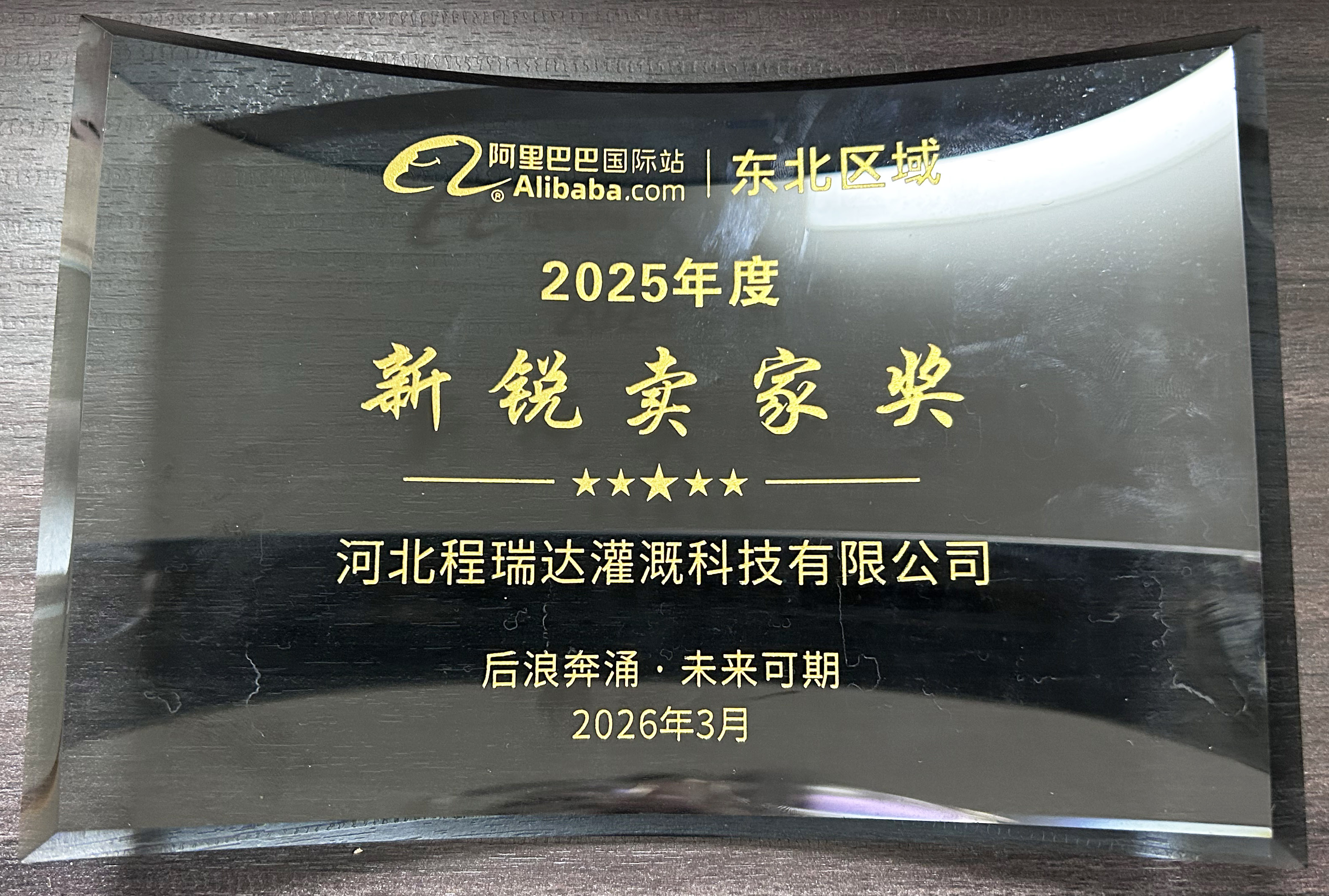 邢台程瑞达灌溉 | 荣获阿里国际站新锐卖家奖